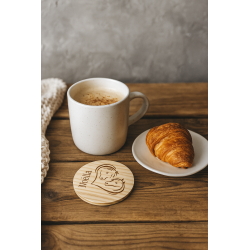 Dessous de verre bois rond