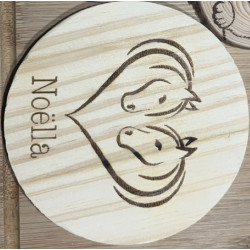 Dessous de verre bois rond