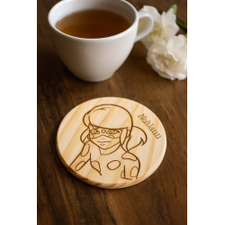 Dessous de verre bois rond