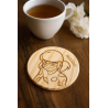 Dessous de verre bois rond